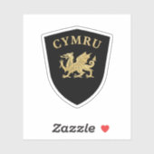 Cymru-Schild Aufkleber (Blatt)