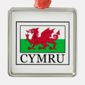 Cymru Silbernes Ornament (Vorne)