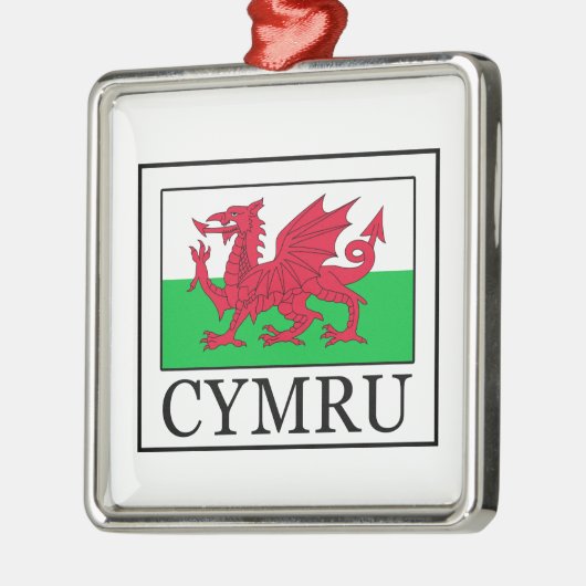 Cymru Silbernes Ornament (Links)