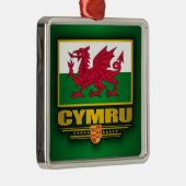 Cymru (Wales) Silbernes Ornament (Rechts)