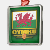 Cymru (Wales) Silbernes Ornament (Links)