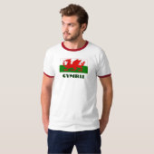 Cymru/Waliser-Flagge mit Cymru Text T-Shirt (Vorne ganz)
