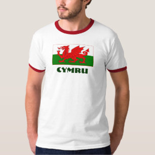 Cymru/Waliser-Flagge mit Cymru Text T-Shirt