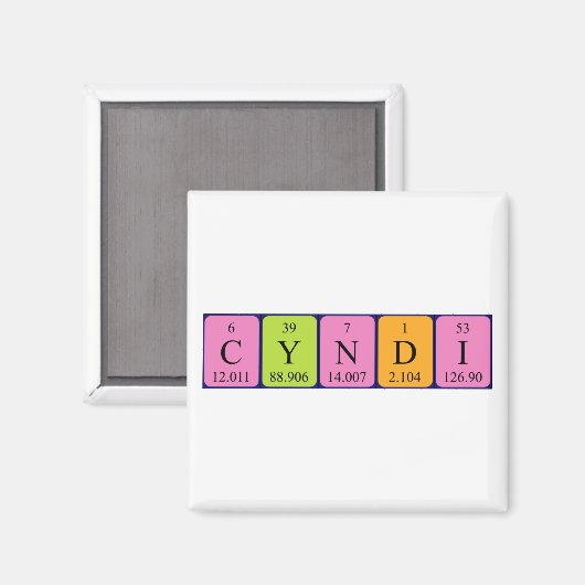 Cyndi Periodenmagnet Magnet (Vorderseite/Rückseite)