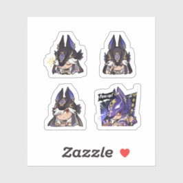 Cyno Genshin Impact 4er Stickerbogen Aufkleber