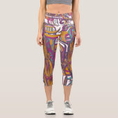CYNShamanicMask Capri Leggings (Vorderseite)