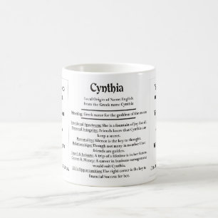 Cynthia, der Ursprung und die Bedeutung Kaffeetasse