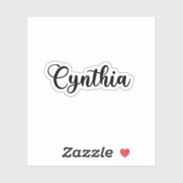 Cynthia Name - Handgeschriebene Kalligrafie Aufkleber
