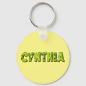 Cynthia Name Kiwi Design Schlüsselanhänger (Vorderseite)