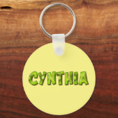 Cynthia Name Kiwi Design Schlüsselanhänger (Vorderseite)