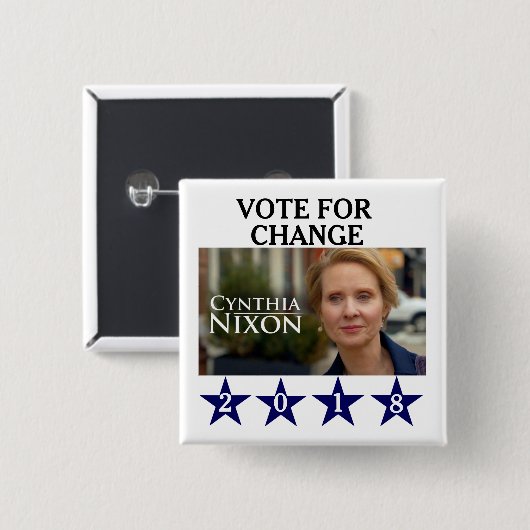 Cynthia Nixon 2018 Button (Vorne & Hinten)