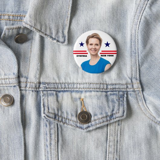 Cynthia Nixon für Gouverneur Button (Beispiel)