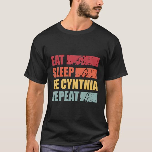 Cynthia Personalisiert Name Cynthia Vorname T-Shirt (Vorderseite)