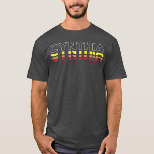 Cynthia Vorname Lustig Vintage Sonnenuntergang Cyn T-Shirt