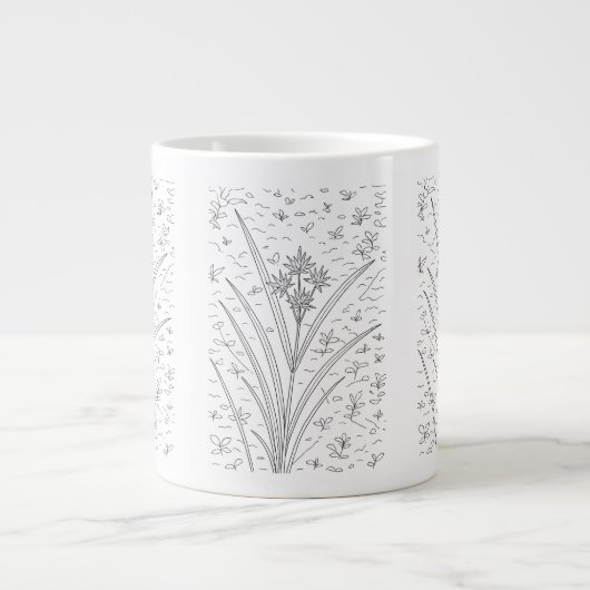 Cyperus esculentus - Gelbe Nutsebe Jumbo-Tasse (Vorderseite)