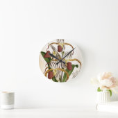 Cyprepedium Stonei Vintag Lindenia Orchid Runde Wanduhr (Zuhause)