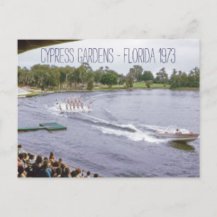 Cypress Gardens Water Ski Show Vintag Inspiriert Postkarte
