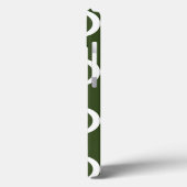 Cypress Green und White Quatrefolie Monogram Case-Mate iPhone Hülle (Rückseite / Links)