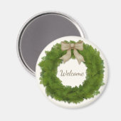 Cypress-Kranz mit Individuelle Name oder Gruß Magnet (Vorderseite/Rückseite)