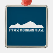 Cypress Mountain Bitte Ornament Aus Metall (Vorne)