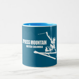 Cypress Mountain British Columbia Skier Zweifarbige Tasse