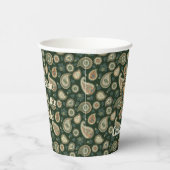Cypress Paisley Musterpapierkopien Pappbecher (Rechts)