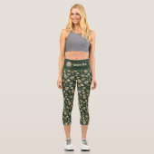 Cypress Paisley Pattern Capri Leggings (Vorderseite)