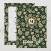 Cypress Paisley Pattern Einladung (Vorne/Hinten)