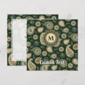 Cypress Paisley Pattern Einladung (Vorne/Hinten)