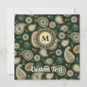 Cypress Paisley Pattern Einladung (Vorderseite)