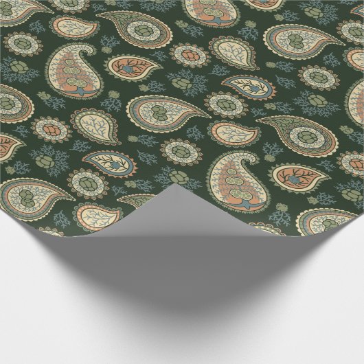 Cypress Paisley Pattern Geschenkpapier (Ecke)