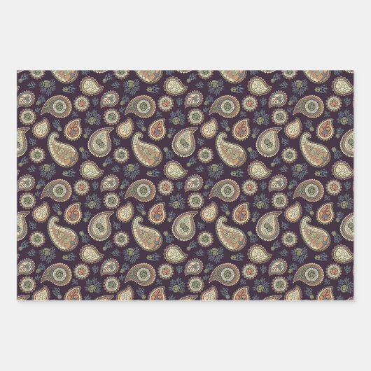 Cypress Paisley Pattern Geschenkpapier Set (Vorderseite 2)