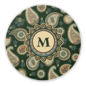 Cypress Paisley Pattern Keramik Knob Keramikknauf (Vorderseite)