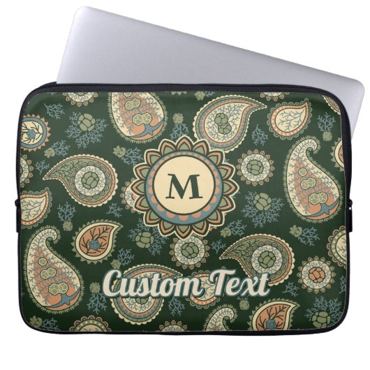 Cypress Paisley Pattern Laptopschutzhülle (Vorderseite)