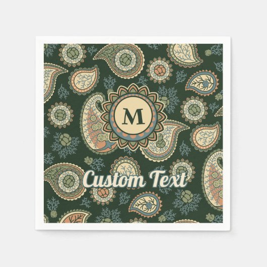 Cypress Paisley Pattern Napkins Serviette (Vorderseite)