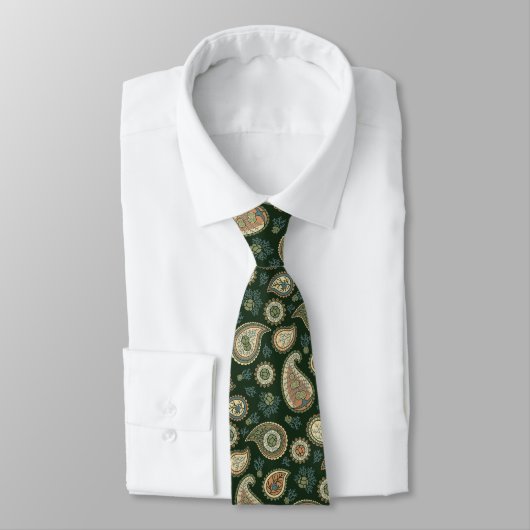 Cypress Paisley Pattern Neck Tie Krawatte (Gebunden)