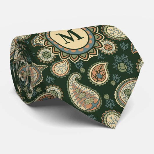 Cypress Paisley Pattern Neck Tie Krawatte (Gerollt)