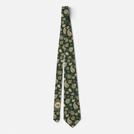 Cypress Paisley Pattern Neck Tie Krawatte (Rückseite)