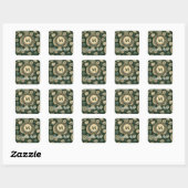 Cypress Paisley Pattern Square Sticker (Blatt)