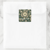 Cypress Paisley Pattern Square Sticker (Tasche)