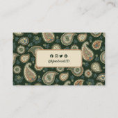 Cypress Paisley Pattern Visitenkarte (Rückseite)