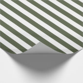 Cypress Pine Green/White Strip Geschenkpapier (Ecke)