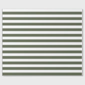 Cypress Pine Green/White Strip Geschenkpapier (Flach)