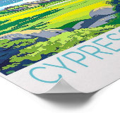 Cypress Point California Travel Poster (Ecke)