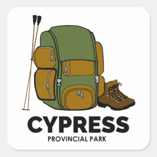 Cypress Provincial Park Backpack Quadratischer Aufkleber