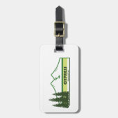 Cypress Provincial Park Green Stripes Gepäckanhänger (Vorderseite vertikal)