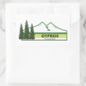 Cypress Provincial Park Green Stripes Rechteckiger Aufkleber (Tasche)