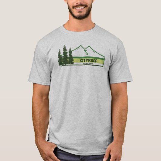 Cypress Provincial Park Green Stripes T-Shirt (Vorderseite)