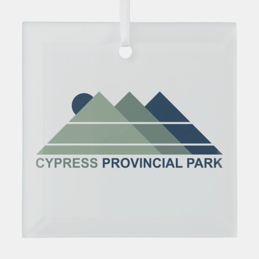 Cypress Provincial Park Mountains Sun Ornament Aus Glas (Vorderseite)