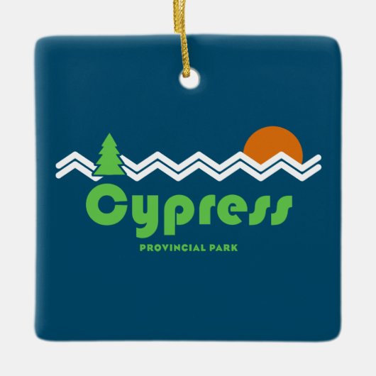 Cypress Provincial Park Retro Keramikornament (Vorderseite)